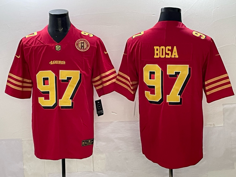 Men San Francisco 49ers #97 Bosa Red  Nike Limited NFL 2025 Jersey 006->oakland raiders->NFL Jersey